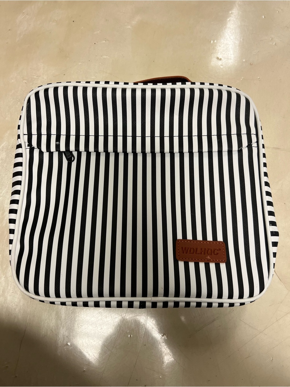 Black and White Stripe Carry Bag